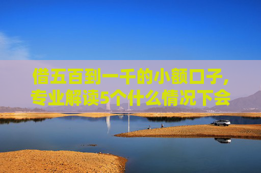 借五百到一千的小额口子,专业解读5个什么情况下会出现贷后管理
