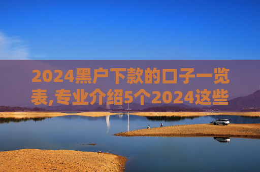 2024黑户下款的口子一览表,专业介绍5个2024这些贷款不看征信