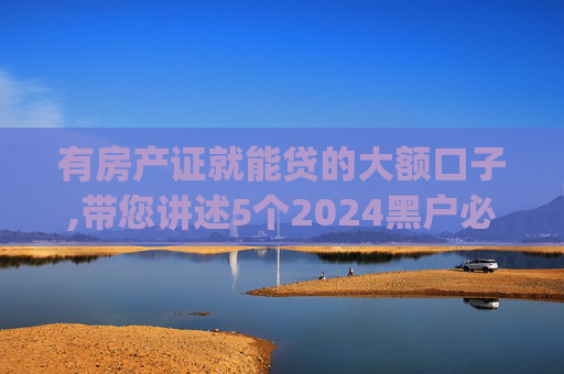 有房产证就能贷的大额口子,带您讲述5个2024黑户必下款的网贷app