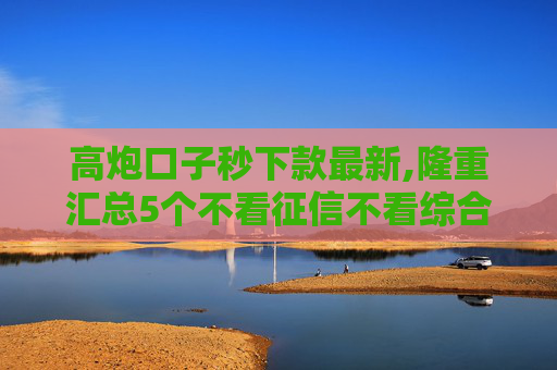 高炮口子秒下款最新,隆重汇总5个不看征信不看综合评分的网贷有哪些