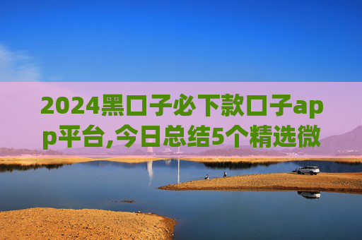2024黑口子必下款口子app平台,今日总结5个精选微信黑户能下款的公众号  第1张