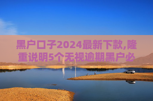 黑户口子2024最新下款,隆重说明5个无视逾期黑户必下款的平台